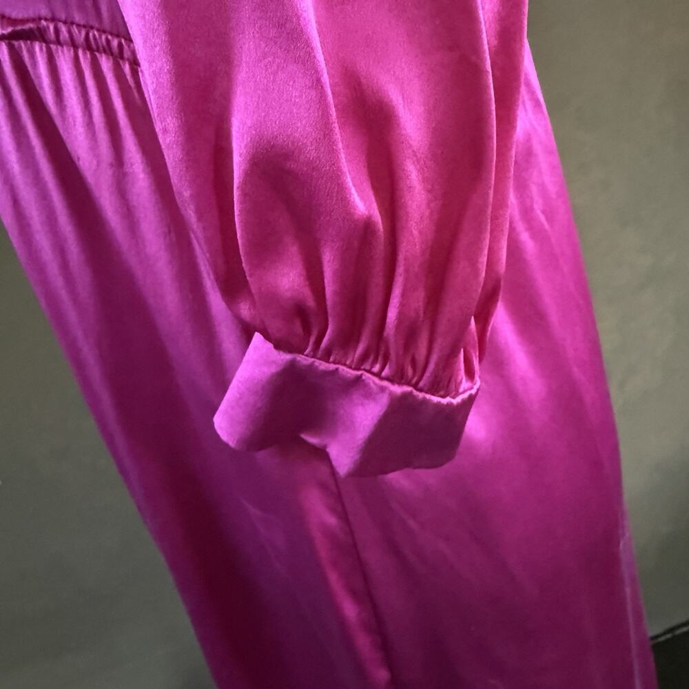 Amanda Uprichard Size Small 100% Silk Fuchsia Empire Waist Dress - Picture 5 of 8